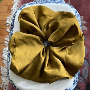 Free people Olive green giant silk scrunchie